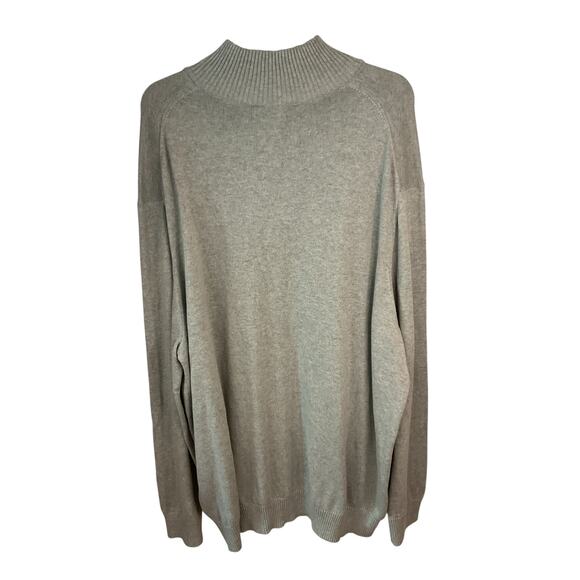 Nautica Men’s 3XL Sweater Big & Tall Quarter Zip Pullover Light Gray NWT - Picture 3 of 12